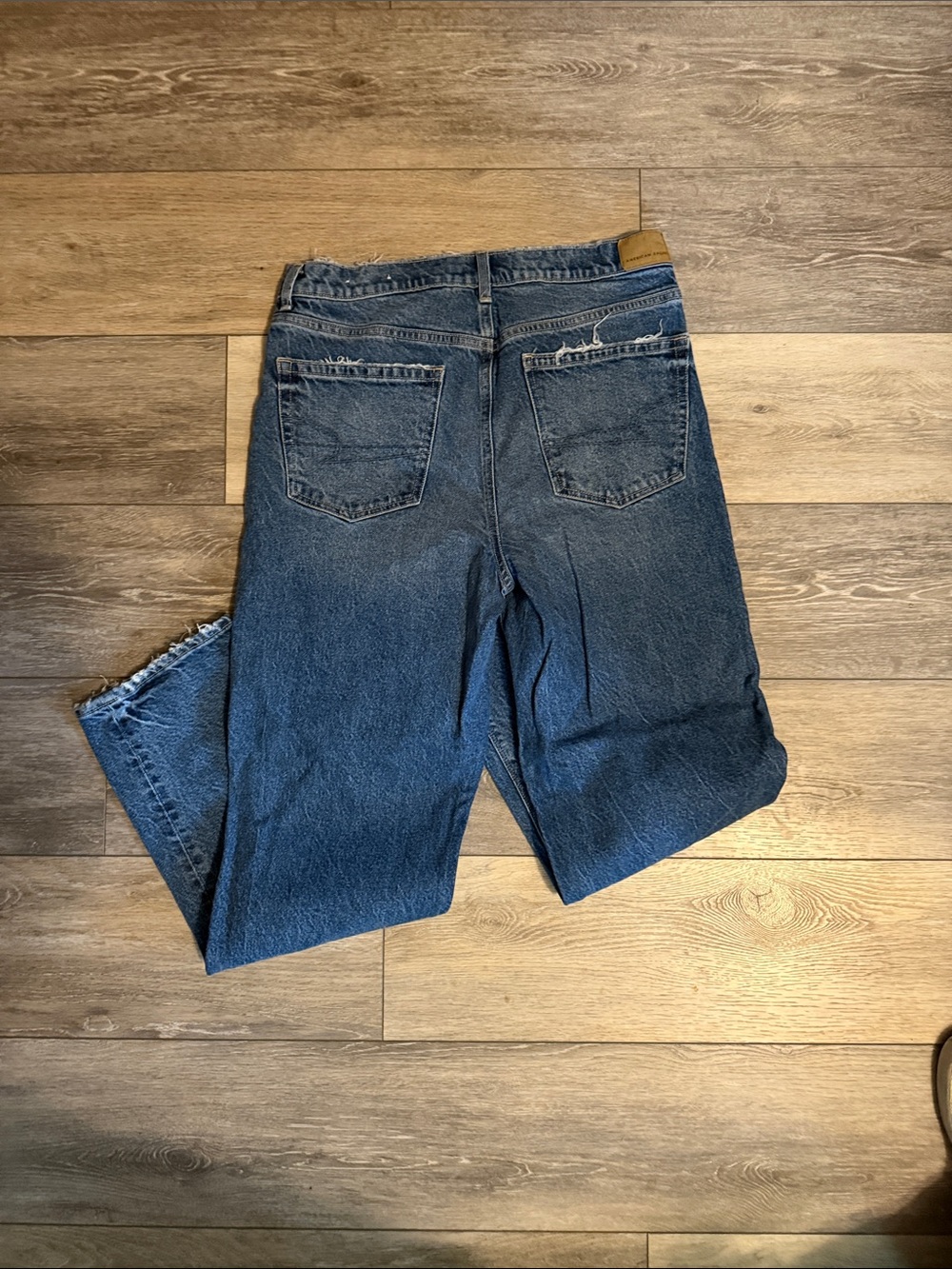 American Eagle Outfitters Straight-Leg Jeans - Dark Blue Wash - Picture 2 of 5